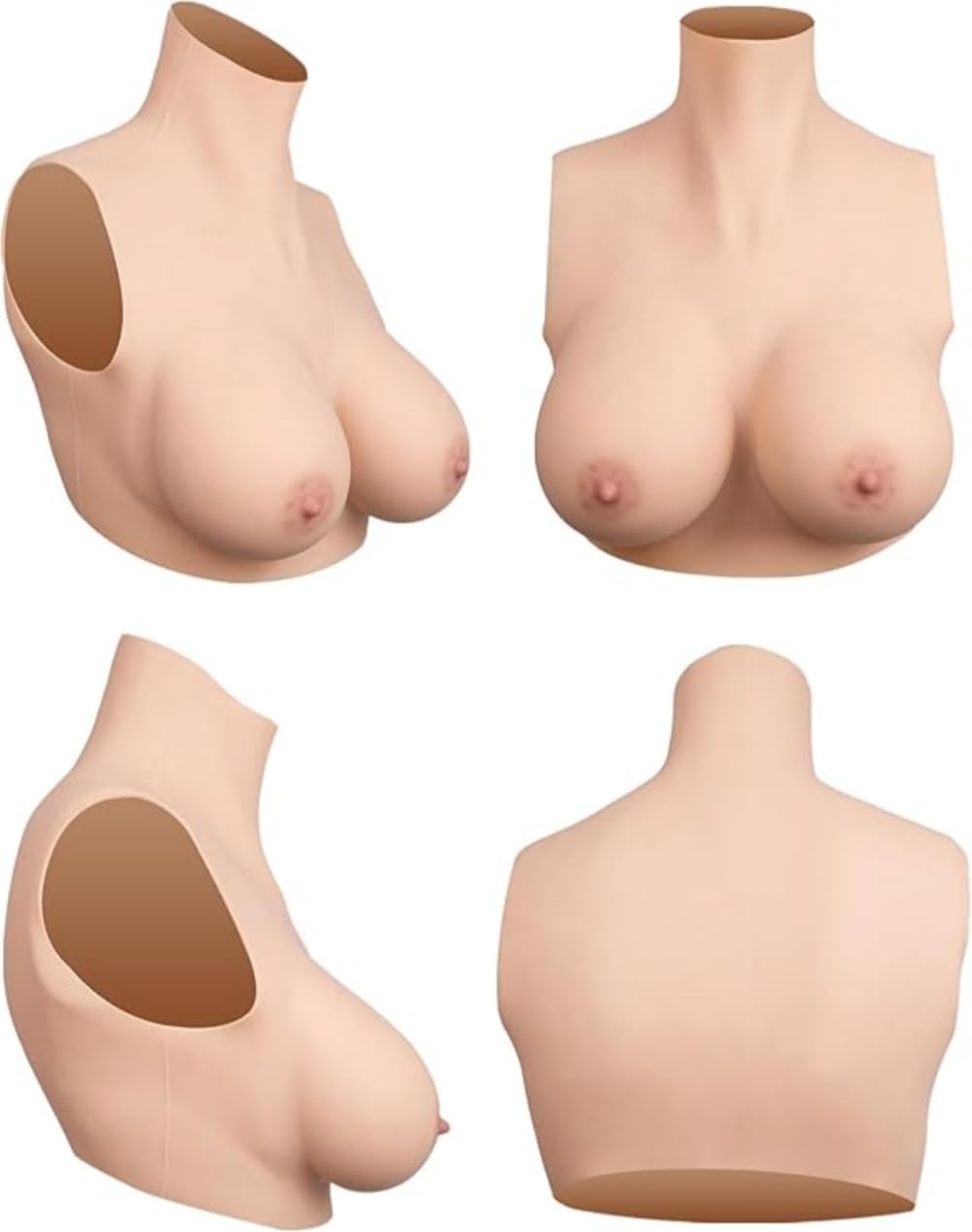 Silicone Breastplate – Realistic Fake Boobs For Cosplay, Drag, Transgender – B To I Cup, Natural Look & Feel