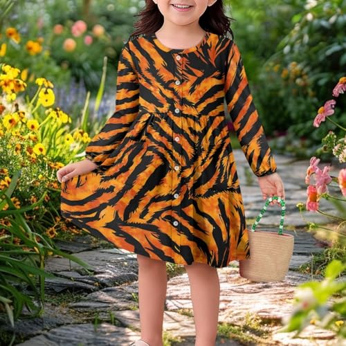 A line Dress Girls Dresses for Children Long Sleeve Dress4