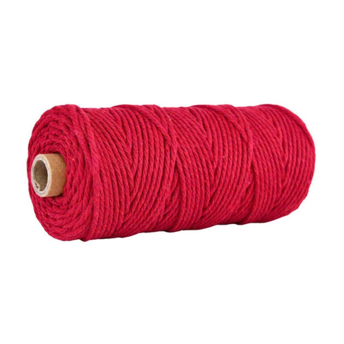 4mm 100m 100% corda di cotone artigianato macrame stringa fai da te fatto a mano decorativo per la casa fornitura 4mm cordoncino di cotone per appendere a parete mestiere-T9 con pellicola per PC