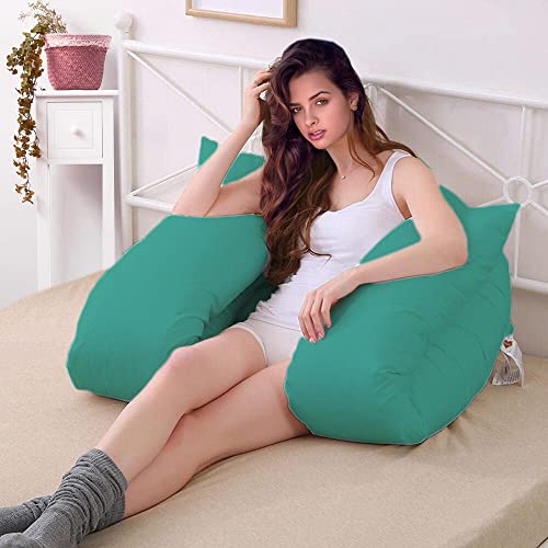Image of COOZLY U Shaped Pregnancy Pillow | Maternity Pillow | 100% Cotton Removable Covers| Premium PregnoCare Fibres (Cyan Green)