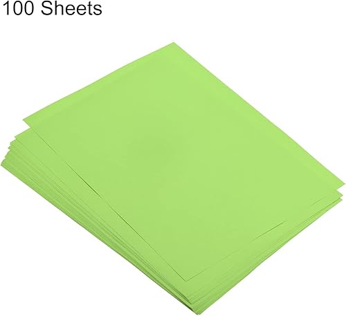 Miniatura 3 de MECCANIXITY 100 hojas de papel de copia de color de 8 12 pulgadas, papel de impresora de 2.54 ozm, verde fluorescente para impresión de oficina,