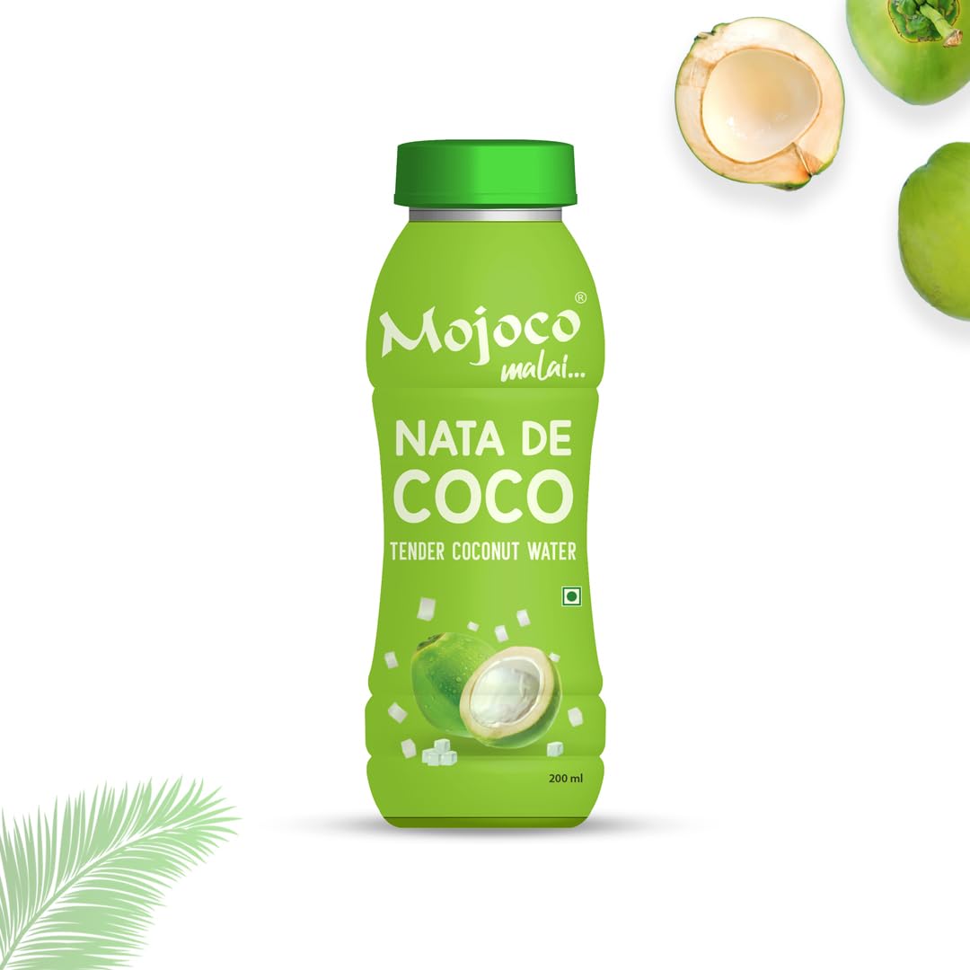 MOJOCO Malai Coconut Water With Vital Minerals, No Artificial Colours, Flavours or Preservatives, Made Using Real Tender Coconut Water - 200 ML (Pack of 6)