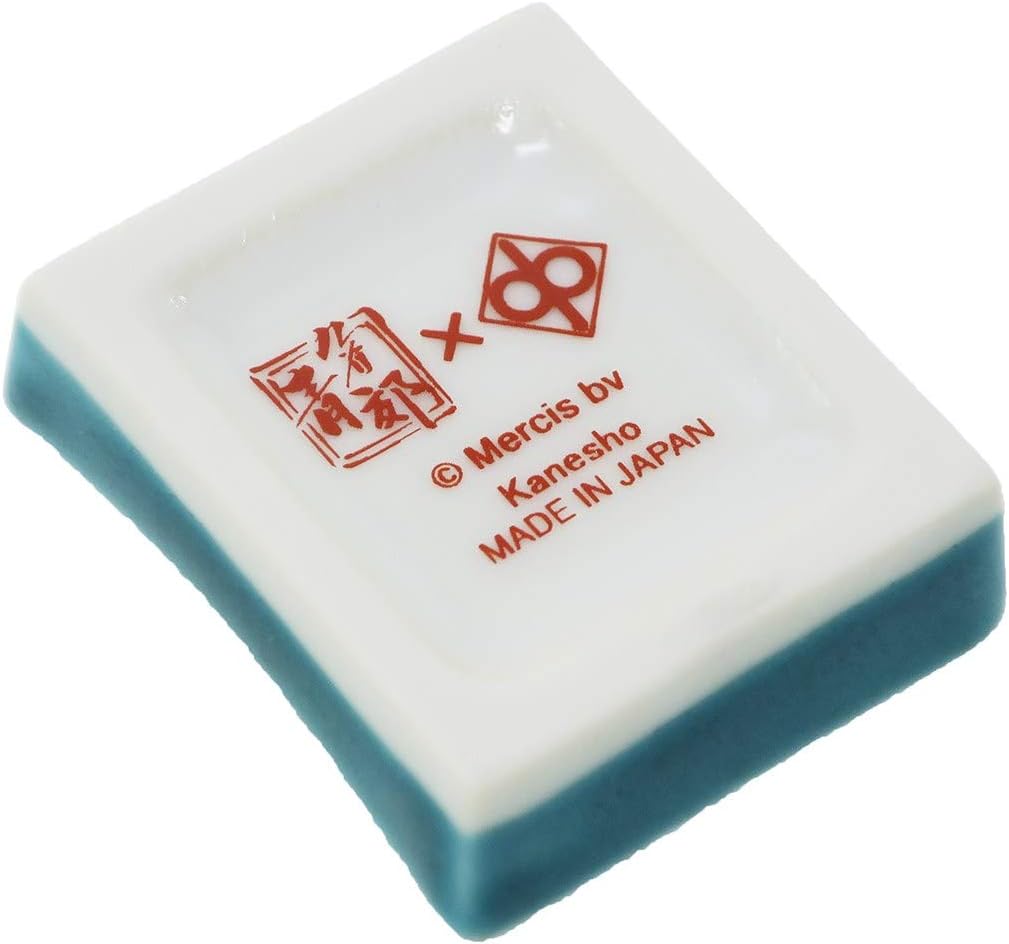 Kimonjo Pottery Chopstick Rest White 1.6 inches (4 cm) "Miffie" Kutani Ware Chopstick Rest Botan 211342