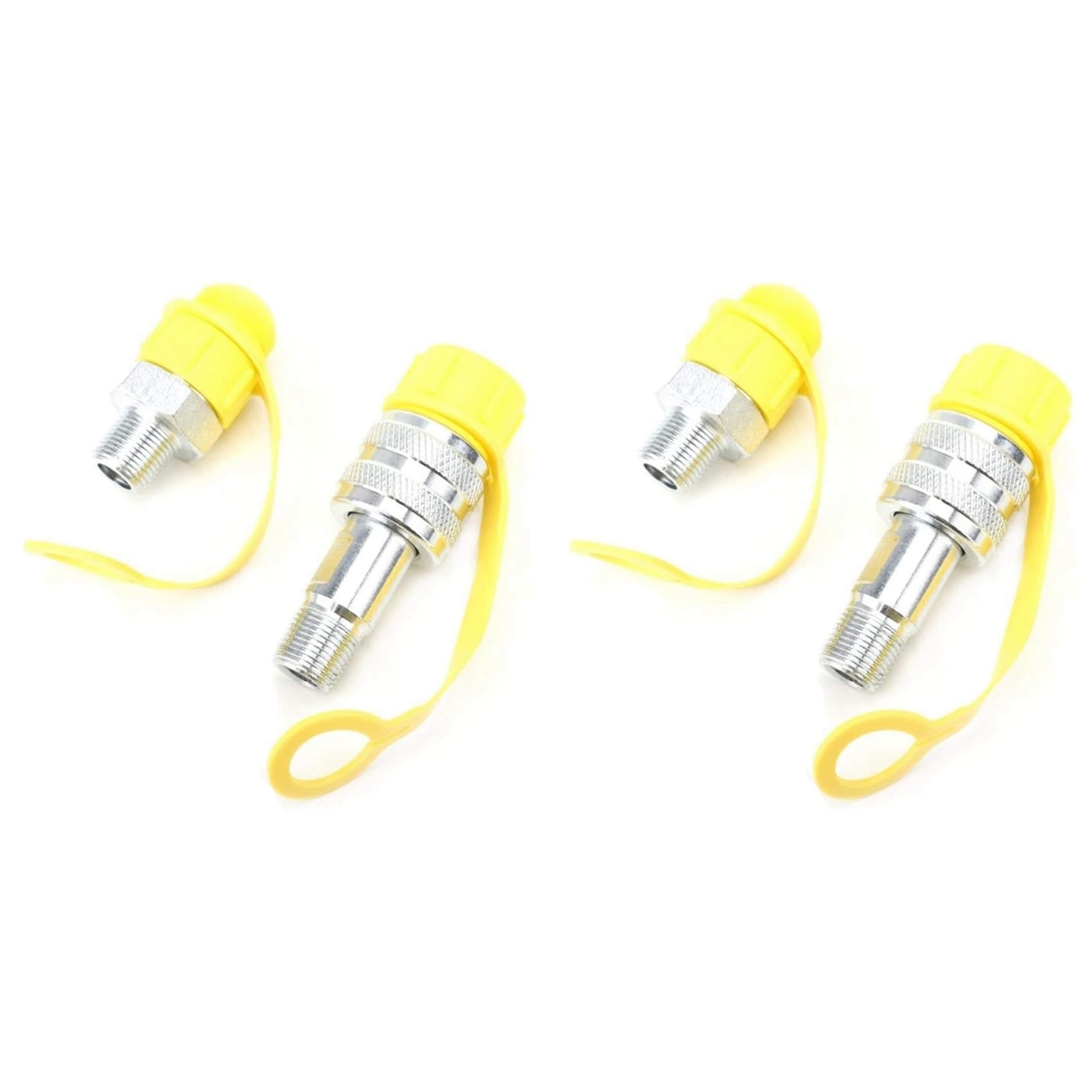 Jnchdghwa 2 Set of Hydraulic Fittings Quick Connector Zg3/8 High Pressure Tubing Male Connector Female Connector