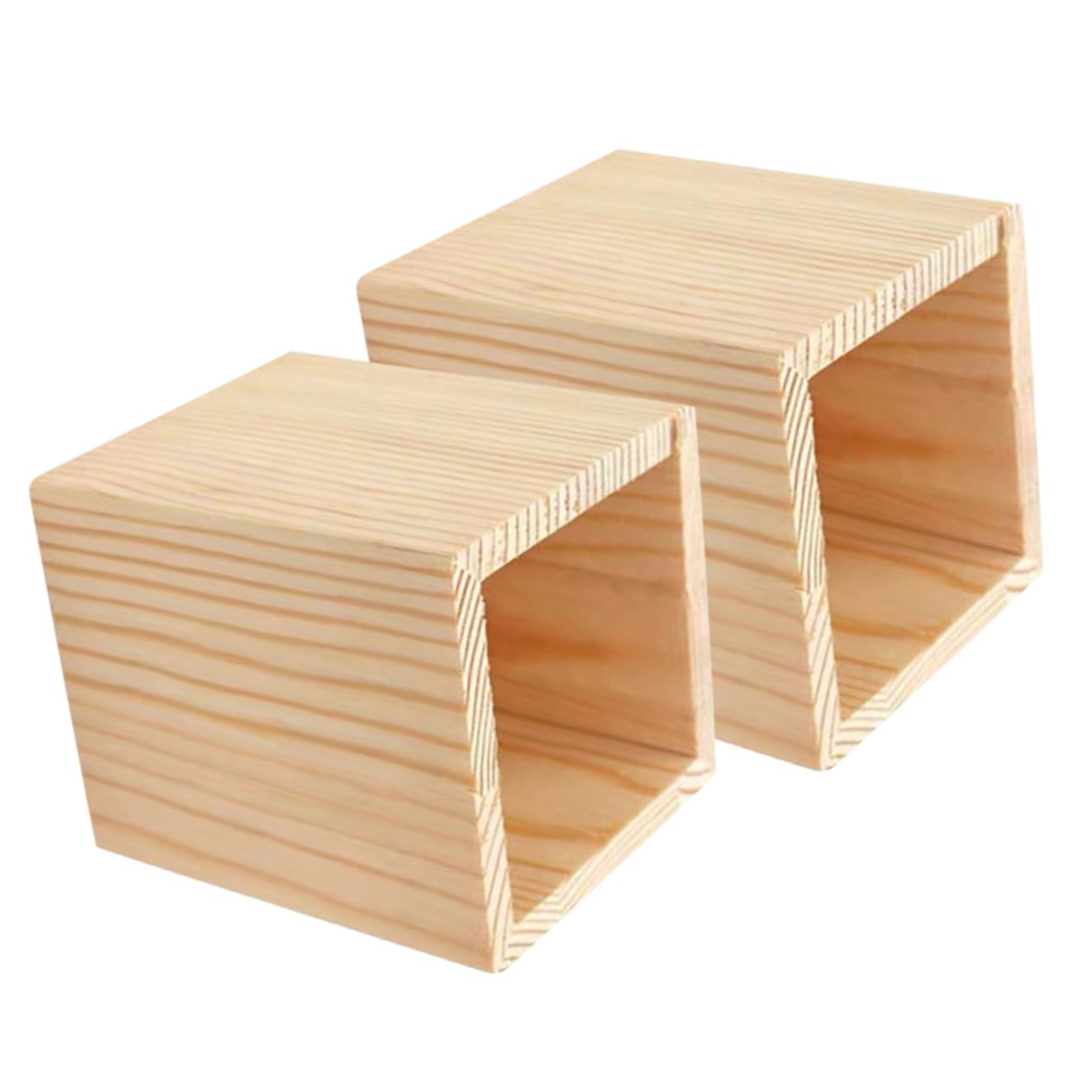 Pot à crayons bois de pin x10 : organisateur de bureau compact et conteneur stylo pratique