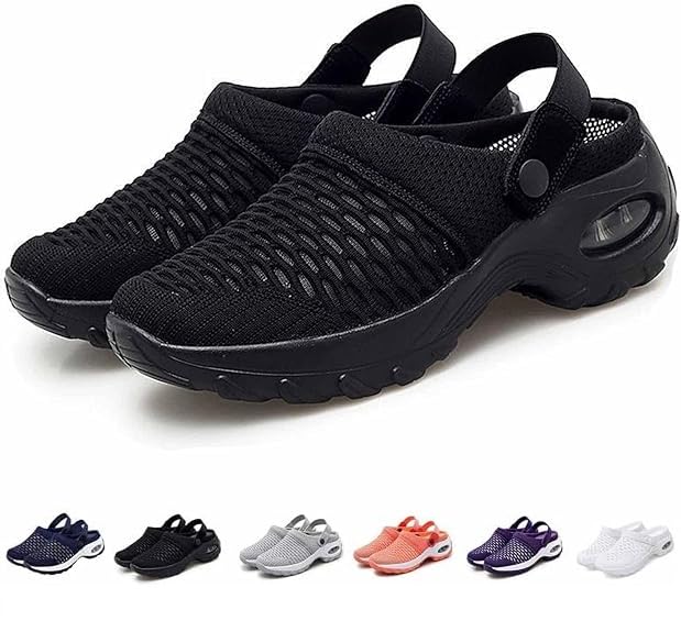 Generic 2024 New Air Cushion Orthopedic Sandals for Women Slip on Shoes Outdoor Walking Shoes for Women Mesh Wide Width Sandals