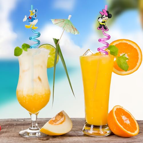 25pcs Mouse Straws Mouse Party Supplies Favors With 2pcs Cleaning Brush Plastic Reusable Straws Birthday Party Supplies Toys For Boys Girls Kids - Image 6