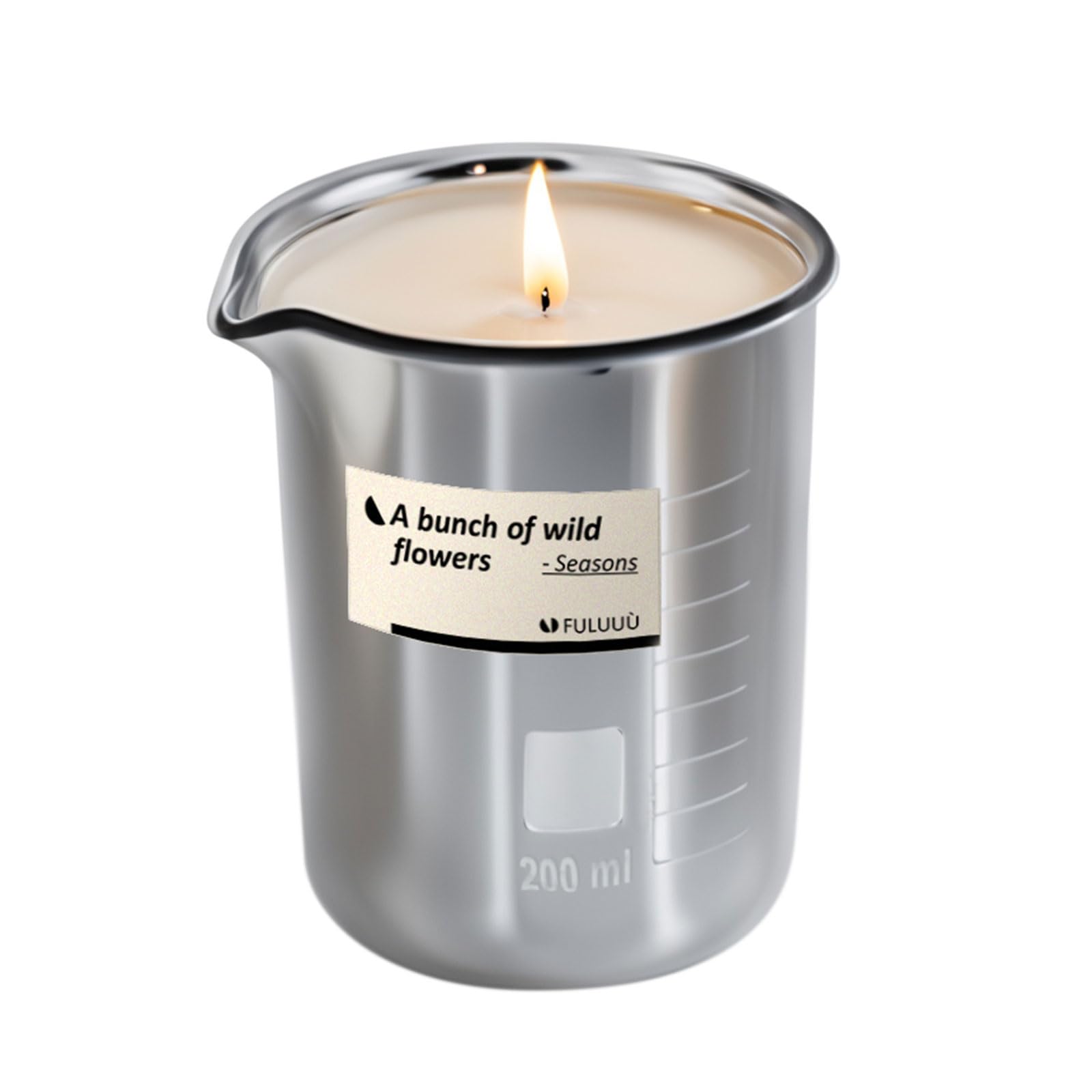 Scented Candles -100% Handmade Natural Soy Candles, Long-Lasting Aromatherapy Candles in Cool Glass for Home & Gift, 40~45 Hours 7oz (A Bunch of Wild Flowers)