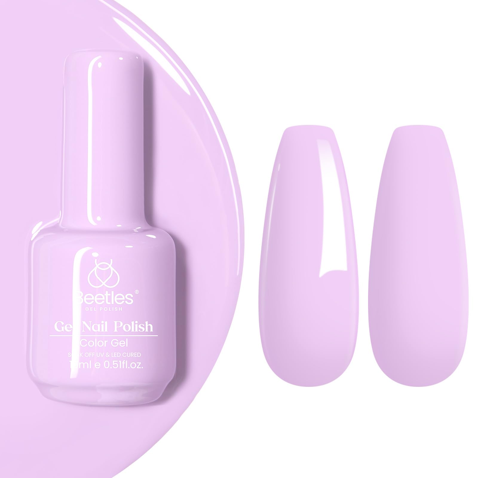 beetles Gel Polish Pink 15ml Nail Polish | Pastel Spring Color for Manicures - main product image
