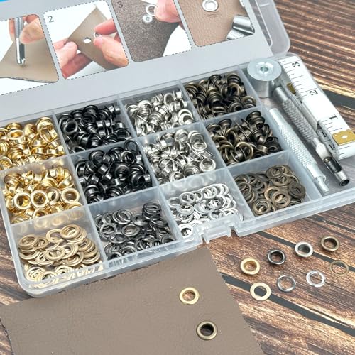 Œillets 6 mm robustes et kit d'installation pour cuir de qualité - 4