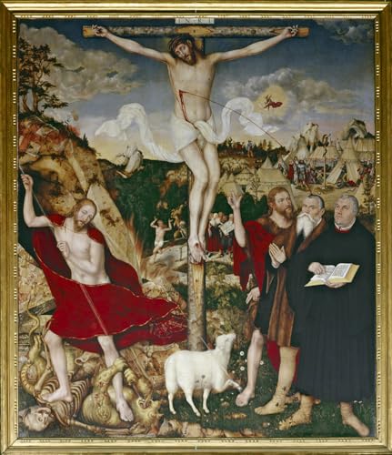 Toile moderne Le Christ en croix Cranach grand format 60x90cm