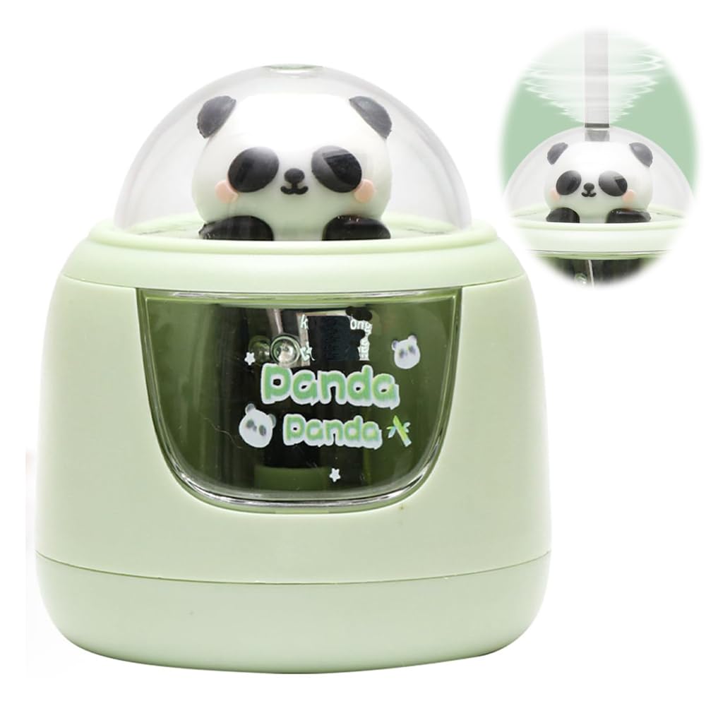 Azonee Electric Pencil Sharpener, for Pencils (6-8 mm), Fast Sharpening Blade, Cute Portable Design for Students and Classroom, Green