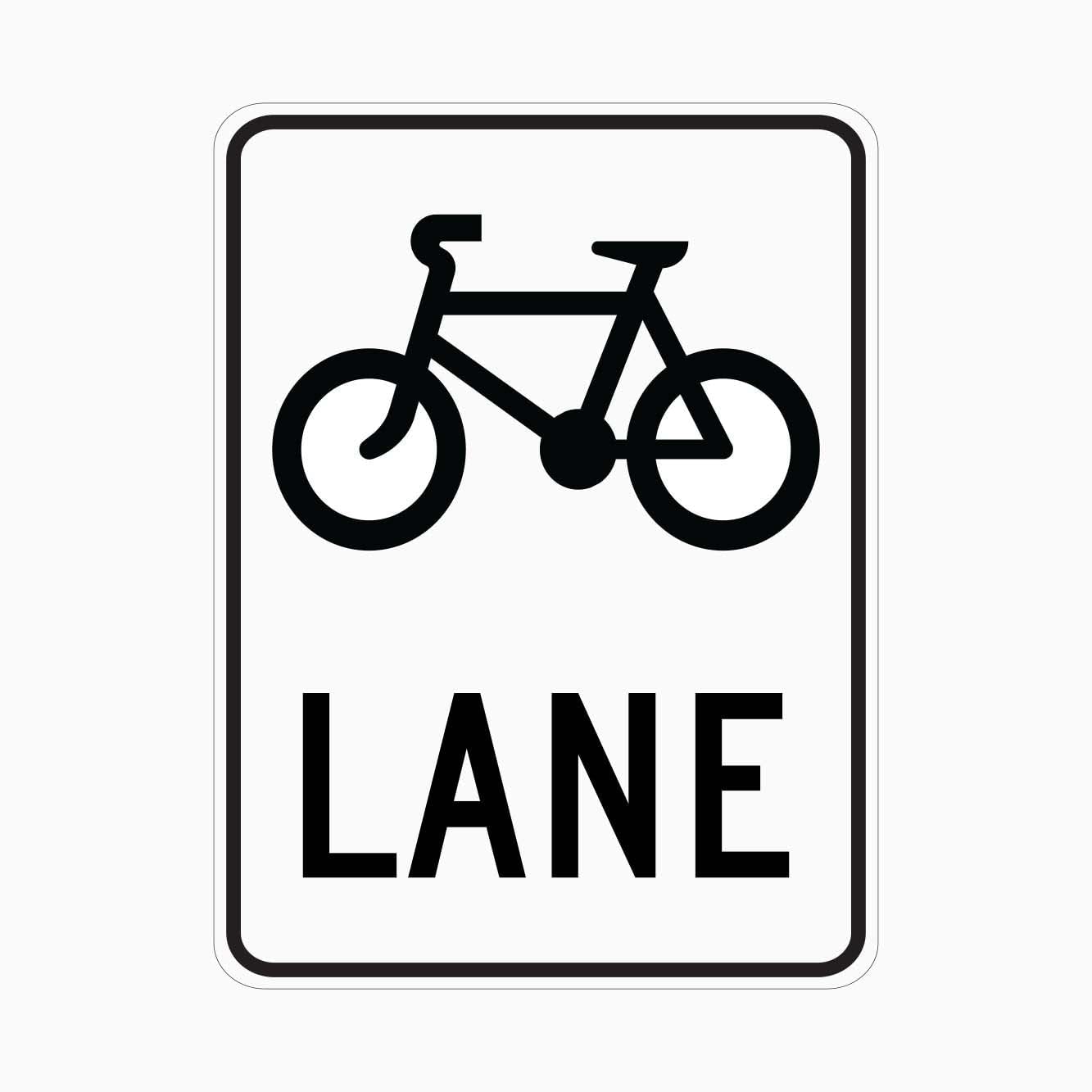 BICYCLE LANE Sign, 12x8 Metal Tin Sign, traffic direction plaque for urban roads, community paths and cycling zones.