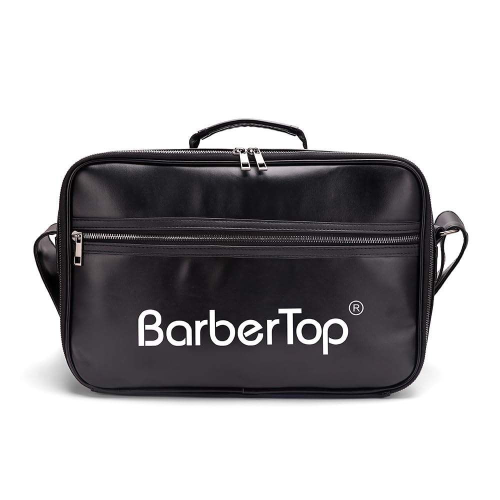 Large Barber Hairdresser Bag, Hairstylist Traveling Bag Shoulder Strap, Barber Carrying Bag Barber Supplies Storage Bag for Clippers, Scissor, Blow Dryer & Various Hair Cutting Tools (Black)