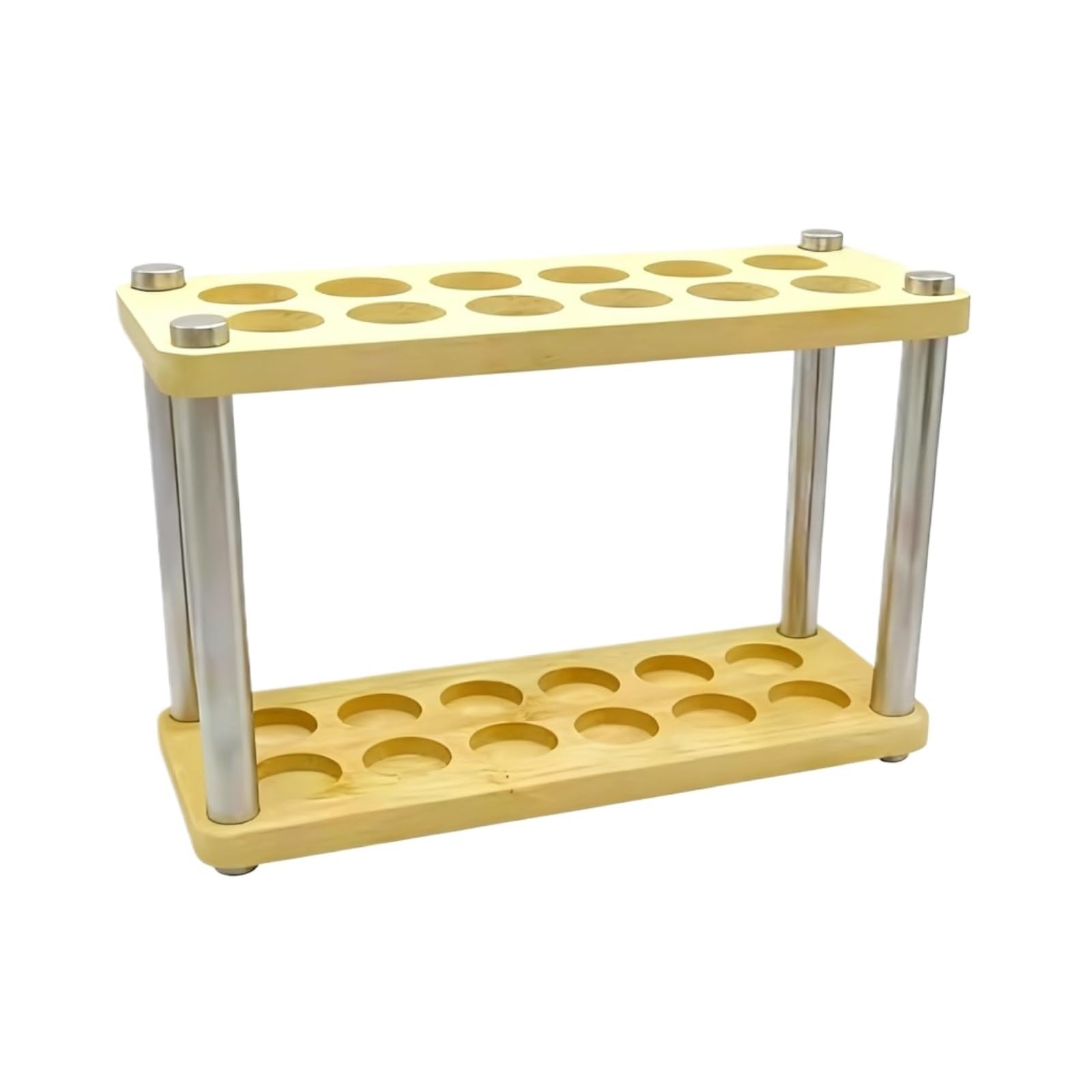 Support Tube à Essai Chimie Support Rectangulaire En Bois For Tubes À Essai Avec Plusieurs Trous Porte-Tubes à Essai Laboratoire(19x7.5x13cm)