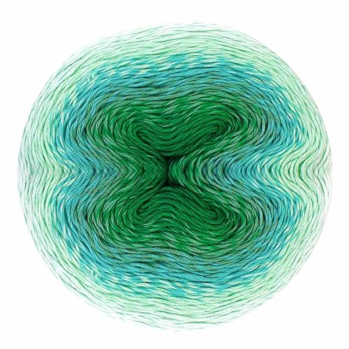 Image of Scheepjes Whirl Gradient Yarn Cake, 1,094 yd (1,000 m) - 775 Peppermint Patty, Cotton /Acrylic Blend, 8 oz (226 g), 1 Cake