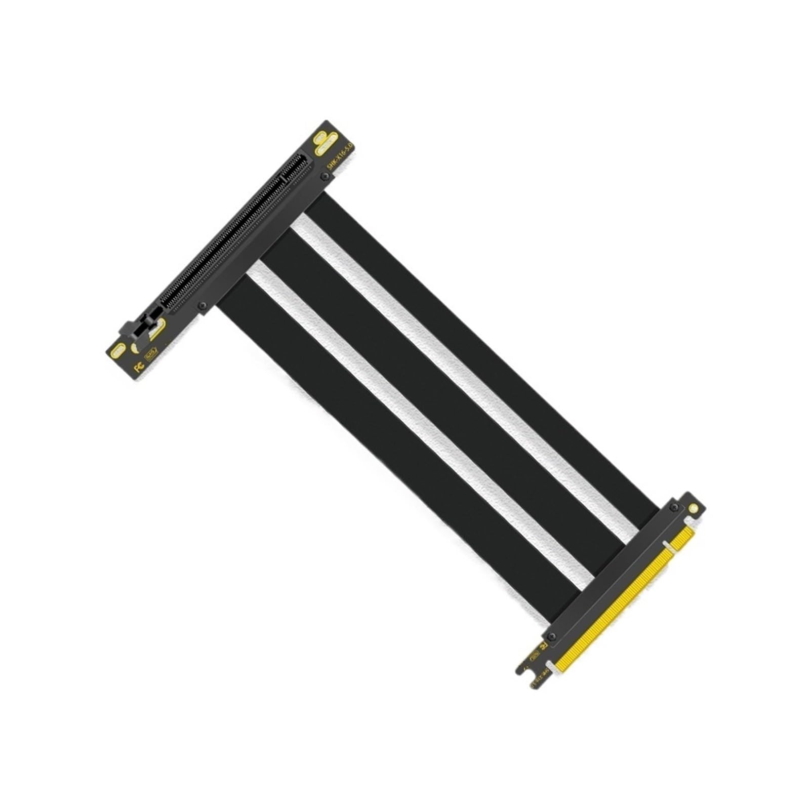 Przedłużacz PCI-E 5.0, kompatybilny z X16 S+A+S-90 stopni, złącze wtykowe PCIe 5-pinowe dokowanie sygnałowe, GEN 5, elastyczny kabel riser (80 cm)