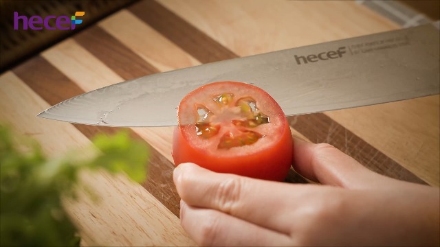 Coltello Giapponese Damasco 20 Cm Chef - VG10 67 Strati Con Manico G10 E Fodero - Hecef