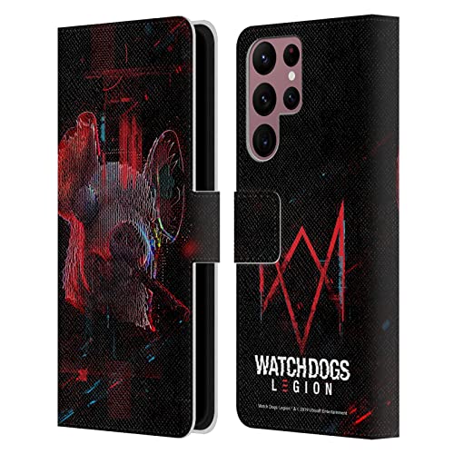 Étui Galaxy S22 Ultra Watch Dogs Legion - Housse portefeuille cuir Tête De Cochon