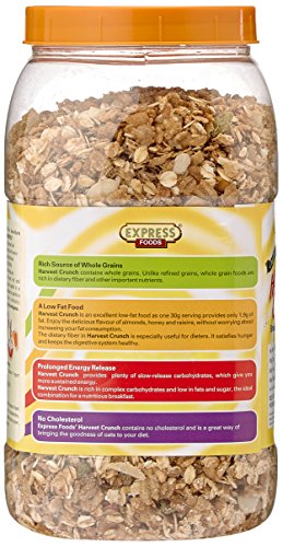Image of Express Foods Harvest Crunch Breakfast Cereal, No Added Sugar Jar, 1kg