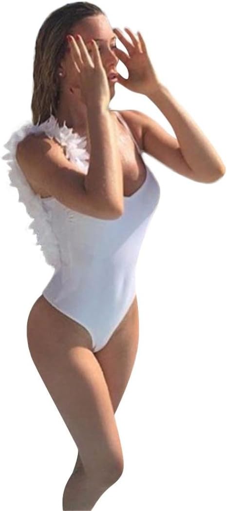 Womens Swimwear, SHOBDW Women Three-Dimensional Flowers One-Piece Swimsuit Backless Swimwear Jumpsuit