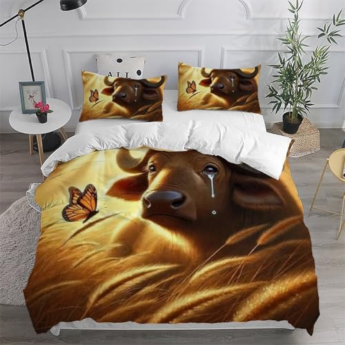 Housse de couette double anti-plis en microfibre douce pour lit enfant difficile à border - 6