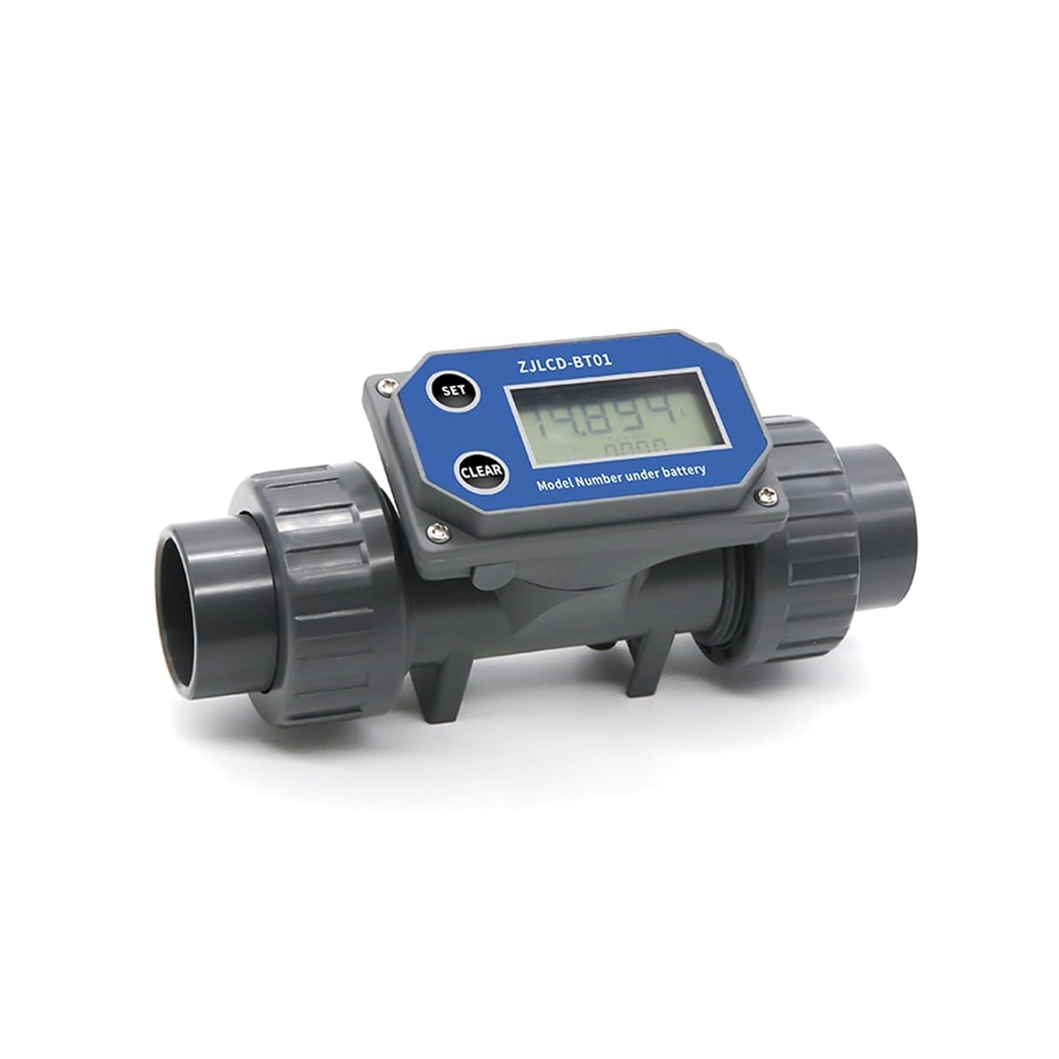 Water Flow Meter 1-1/4inch Electronic LCD Digital Display Flowmeter，DN32 NPN Turbine Flow Meter Liquid Water for Farm/Garden Irrigation