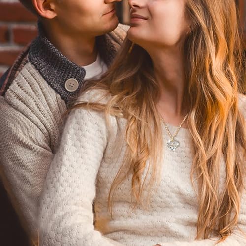 Heart Necklace, Gold Jewelry, Diamond Necklaces for Women, Dainty Heart Pendant, 18k Gold Plated Non Tarnish Gold Necklace, Anniversary/Wedding/Birthday Gifts for Women - Image 5
