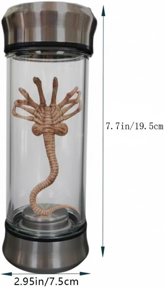 Alien Creature Popcorn Bucket, LED Lighted Alien Gothic Popcorn Bucket Home Decor, Creepy Halloween Party Tabletop Decoration Accessories(Alien Creature) - Image 2