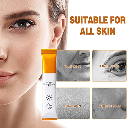 Wash Free Collagen Firming Mask, Korean Collagen Firming Mask, Tuchmasken Gesichts Masken zur Pflege, Anti-Aging-Maske… - Image 6