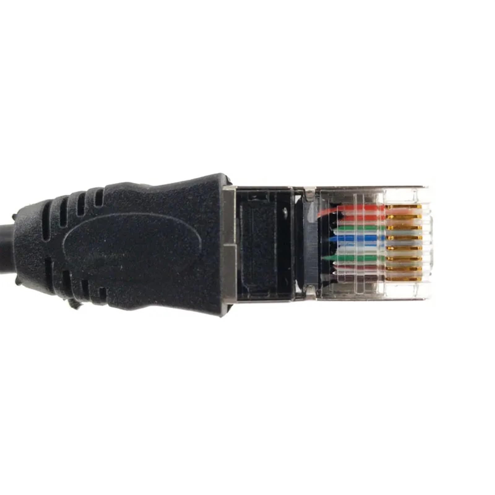 Cavo RJ45 da maschio a femmina a vite per montaggio a pannello Ethernet LAN schermatura di rete 90 gradi ad angolo retto 0,3 m 0,6 m 1 m 1,5 m (angolo 1,5 m)