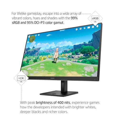 HP OMEN 32q QHD 165Hz Gaming Monitor, QHD Display (2560 x 1440), IPS Panel, 99% sRGB, 95% DCI-P3, 16:9, AMD FreeSync Premium Technology, 32q (2023) - image 4