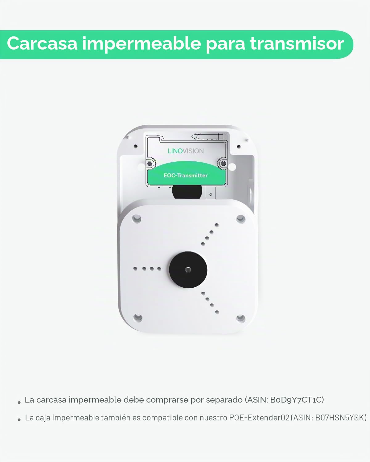 LINOVISION Convertidor PoE/Ethernet sobre coaxial EOC IP sobre coaxial MAX 1000 m de transmisión de energía y Datos a través de Cable coaxial RG59 Regular para actualizar el Sistema de vigilancia