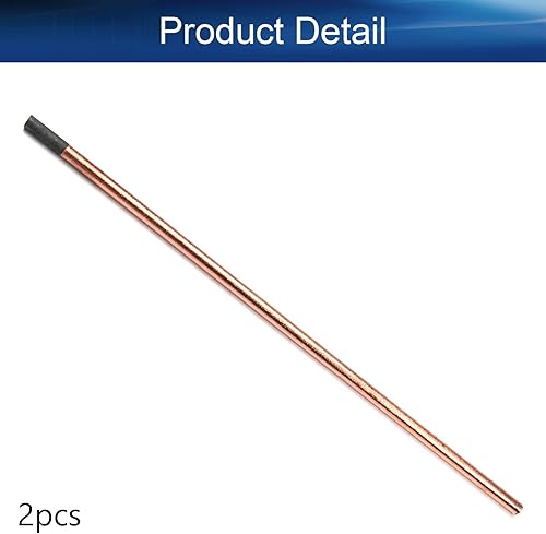Miniatura 4 de Bettomshin Varillas de escape de carbono con revestimiento de cobre de 0.236 x 13.976in, electrodos de cobre de 2 piezas