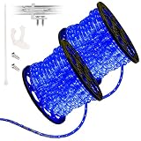 WYZworks 300ft LED Rope Lights, Connectable Waterproof Permanent Outdoor w/Flexible Clear PVC Tube,