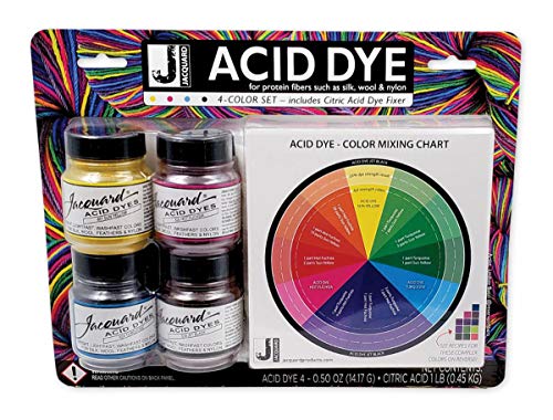 Jacquard Products Acid Dye 4-Color Set with Citric Acid
