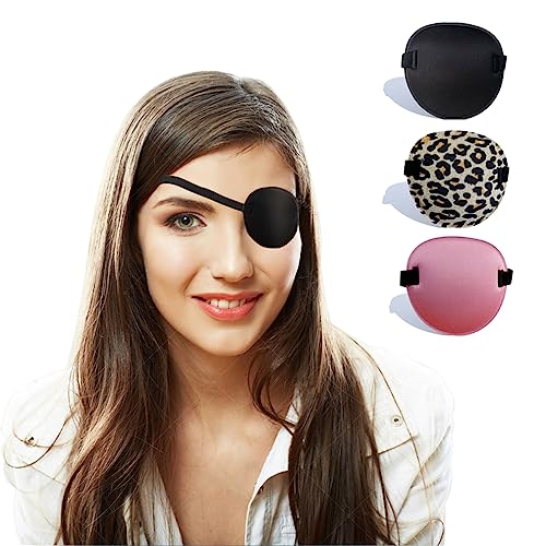 Veejion 3Pcs Eye Patch Medical, Adjustable Eye Patches For Adults, Treat Lazy Eye Amblyopia Strabismus For Left Or Right Eyes, Cosplay Costume #TOP5