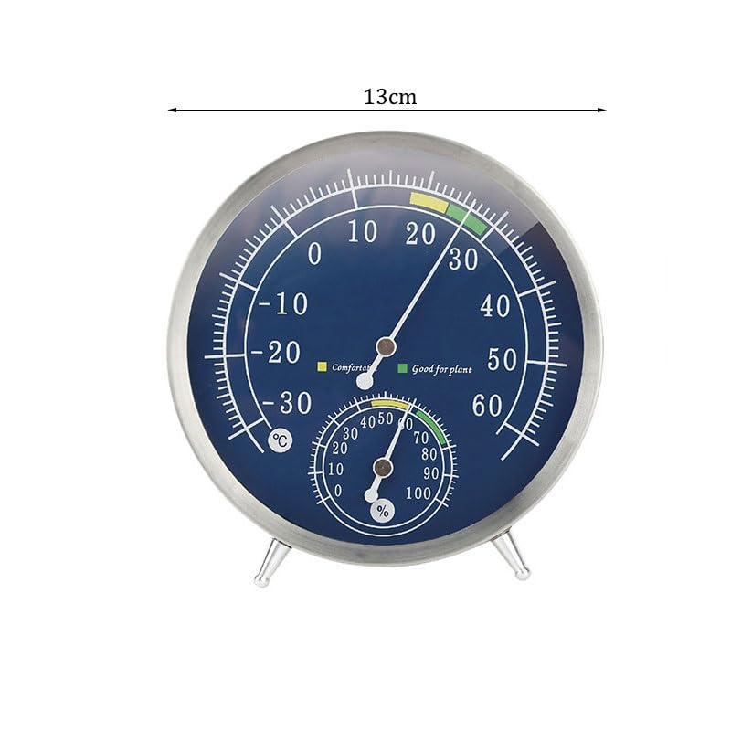Metal Stainless Steel Casing Wall-Mounted Temperature Humidity Meter Mechanical Hygrometer