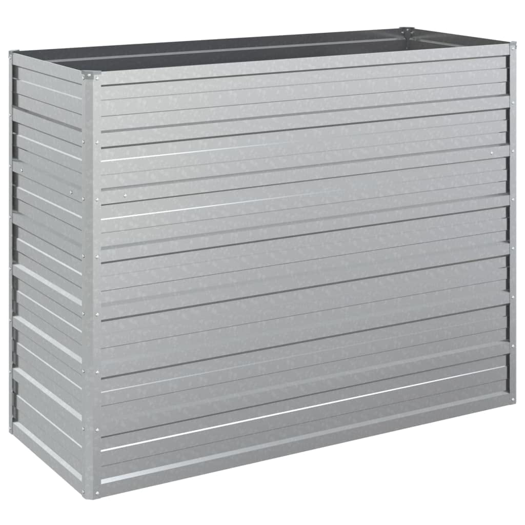 vidaXL Galvanised Steel Raised Garden Bed 77 x 100 x 40cm
