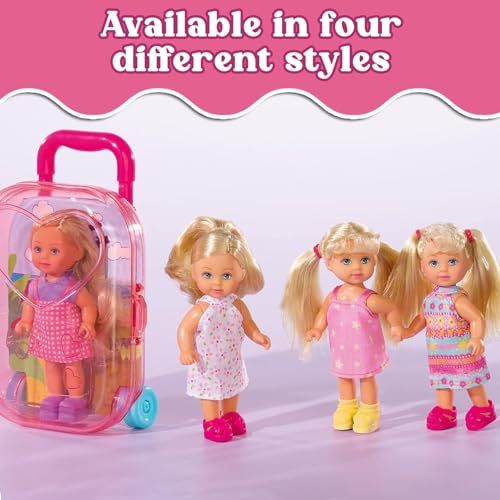 Image of Evi's Trolley Set| Vibrant Party Pop Evi| Vibrant Evi Inside Trolley| Joyful Pretend Play Set| Engaging & Travel-Friendly Set| Ideal Doll Set for Girls (Party Pop Evi)