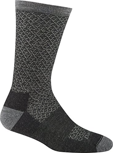 Darn Tough Vermont Women's Lattice Crew Light Cushion Hiking Socks, Charcoal, Medium