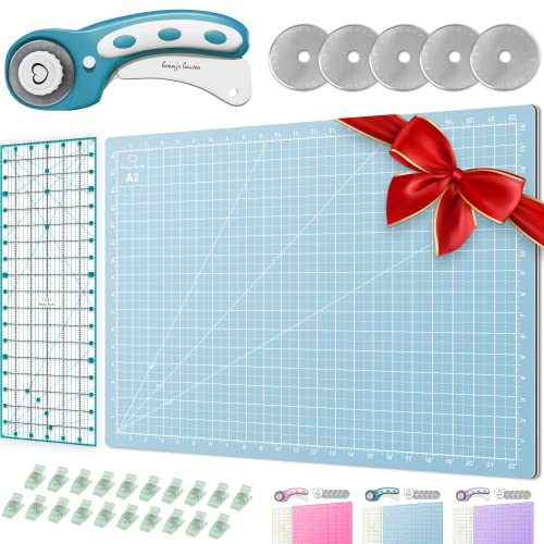 Regla patchwork y tapete de corte A2 rosa para costura creativa en casa 2