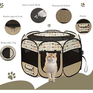 Pop-up-Portable-Cat-Dog-Playpen-with-Mat-Small-Animals-Playpen-for-Indoor-and-Outdoor-Use-Waterproof-Pet-Cage-Crate-Tent-with-Removable-Zipper-Top-and-Carry-Case - Cucciolini Doodles   Pop-up-Portable-Cat-Dog-Playpen-with-Mat-Small-Animals-Playpen-for-Indoor-and-Outdoor-Use-Waterproof-Pet-Cage-Crate-Tent-with-Removable-Zipper-Top-and-Carry-Case
