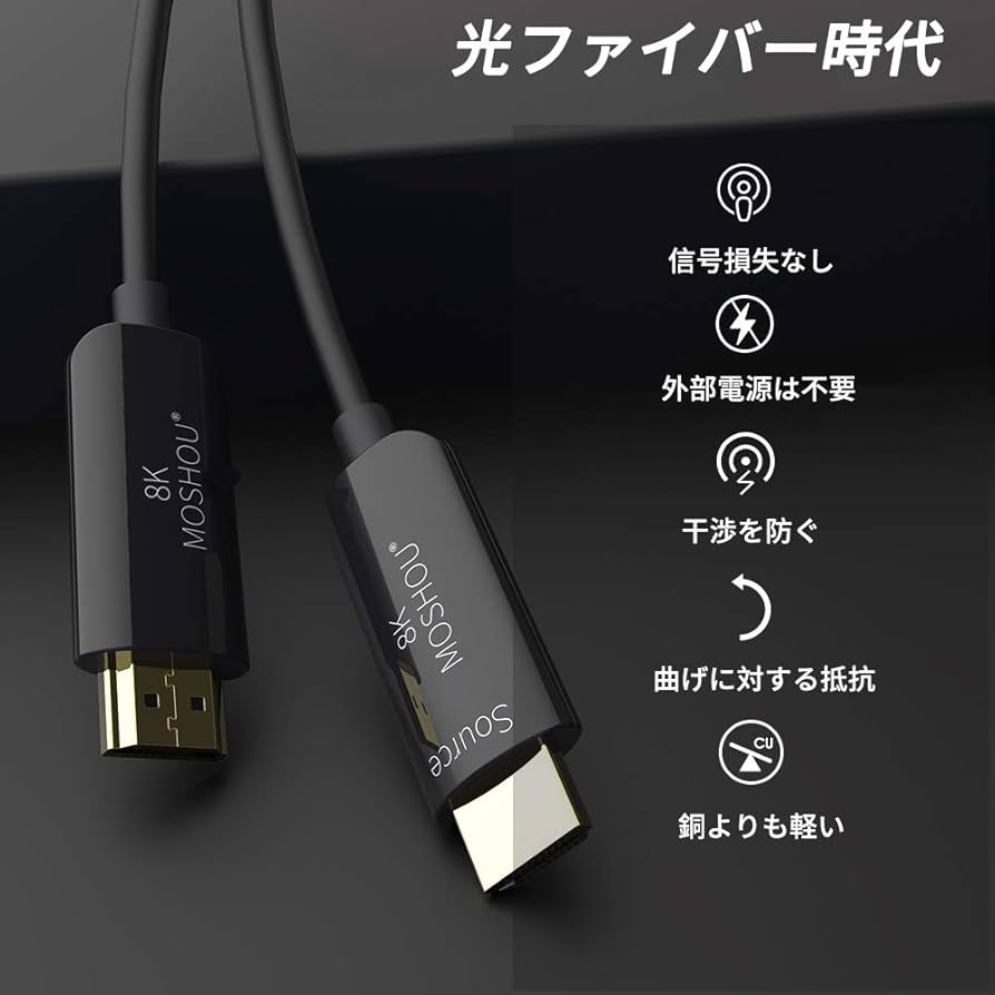 ★SIKAI 8K 光ファイバー HDMIケーブル 光速 HDR対応 (2m) Amazon | SIKAI 8K 光ファイバー HDMIケーブル 光速 HDMI 2.1