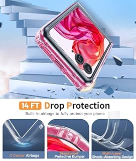 FNTCASE for Motorola Razr Plus 2025/2024 Case: Moto Razr Plus 2025/2024 Case Clear Shockproof Scratch Resistant Phone Cover Thin Foldable TPU Military Grade Hard Drop Protection Rugged Crystal