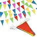Novelty Place 100 Feet Pennant Banner - 75 Multicolor Bunting Flags - Birthday Party Grand Opening Christmas Decorations