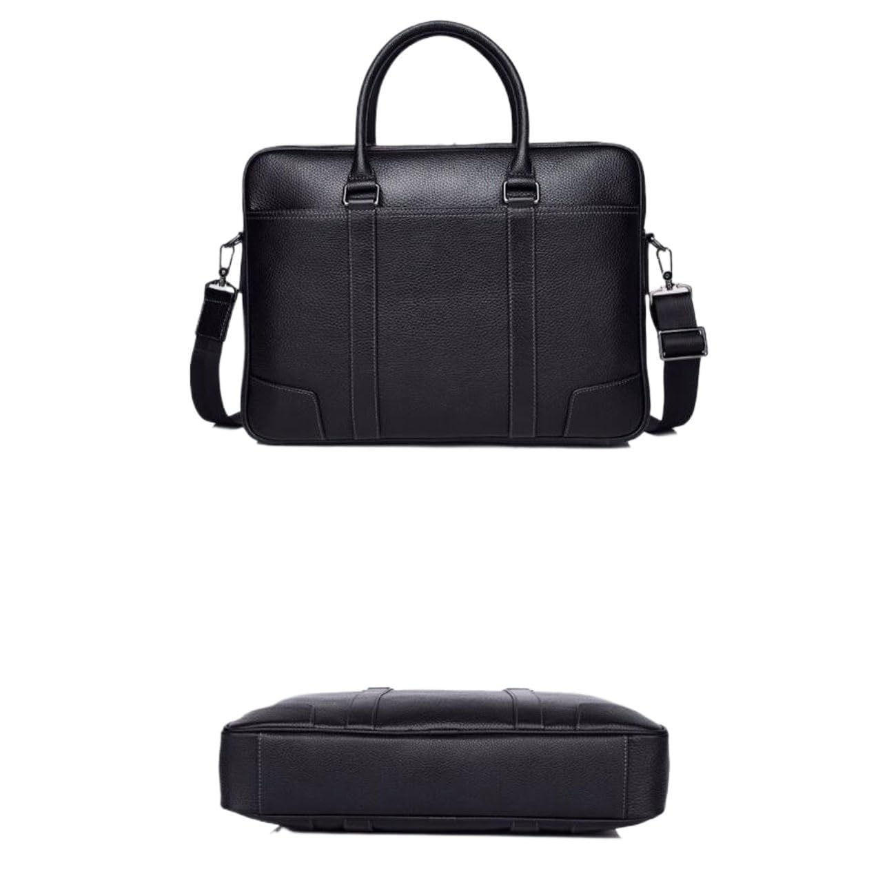 Porte-documents en cuir for ordinateur portable, sacoche à bandoulière