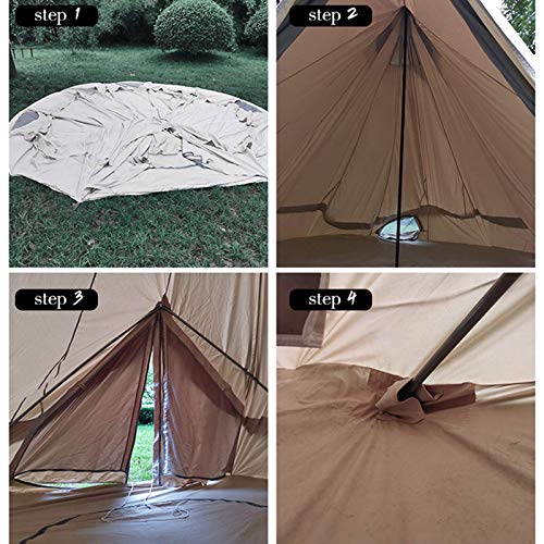 Tent, Waterdichte Dubbele Lagen Camping Indian Tipi Tent Kids Tent Camping Tent Glamping Tent Garden Tent Voor Alle Seizoenen Glamping - Afbeelding 8