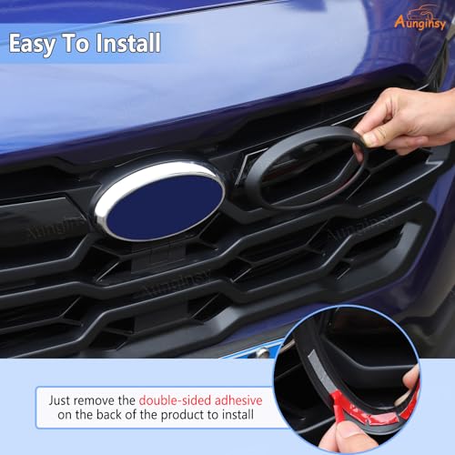 Image of Car Front Emblem Trim Cover Compatible with Subaru Crosstrek 2024 2025 Front Grille Emblem Badge Logo Cover Circle Ring Center Decorative Logo Cover Front Hood Emblem Surrounding Ring ABS Accessories