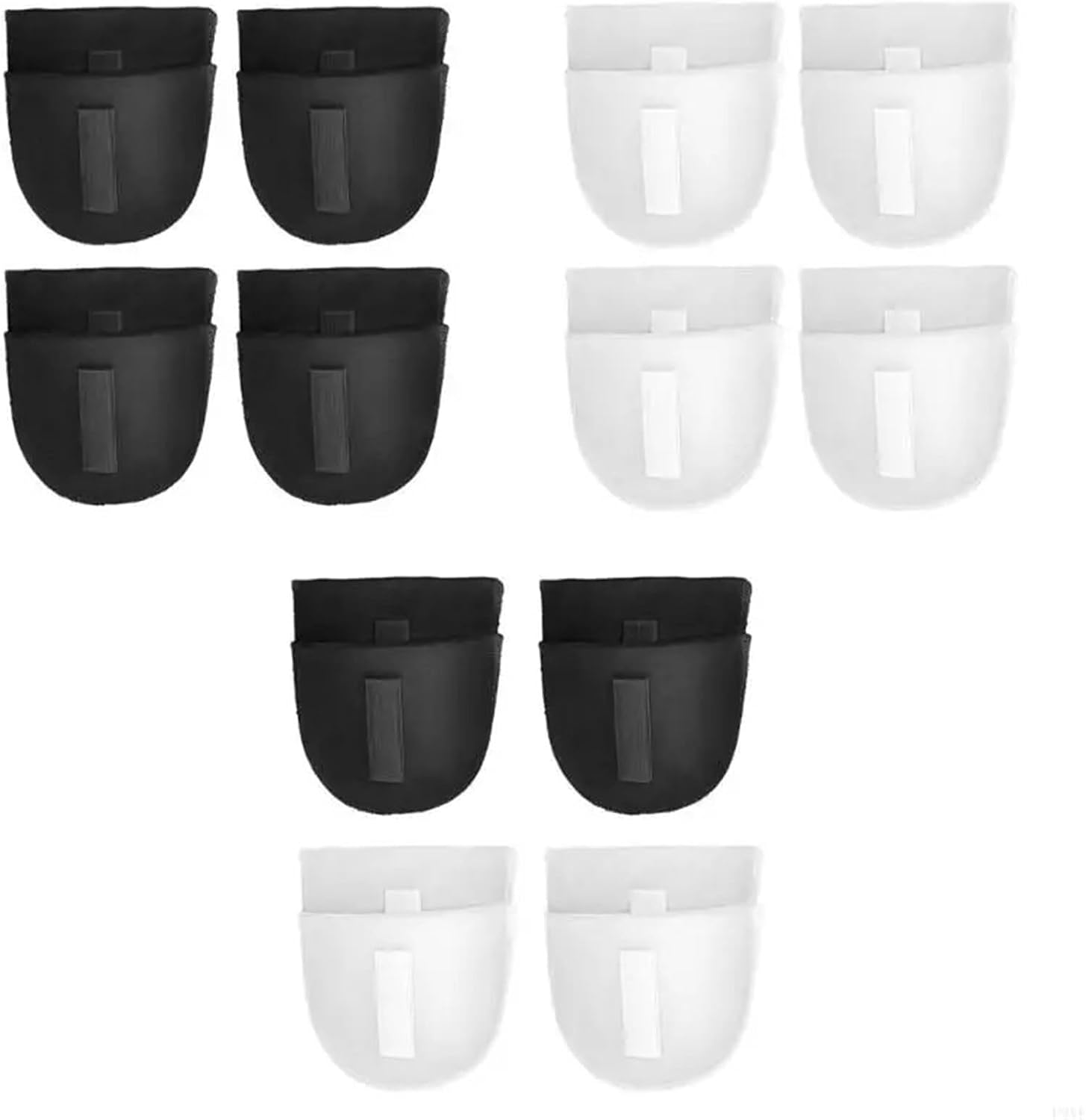 Shoulder Pads 16Pairs Removable Seamless Shoulder Pads - Sponge Non-Slip for Garments(White)